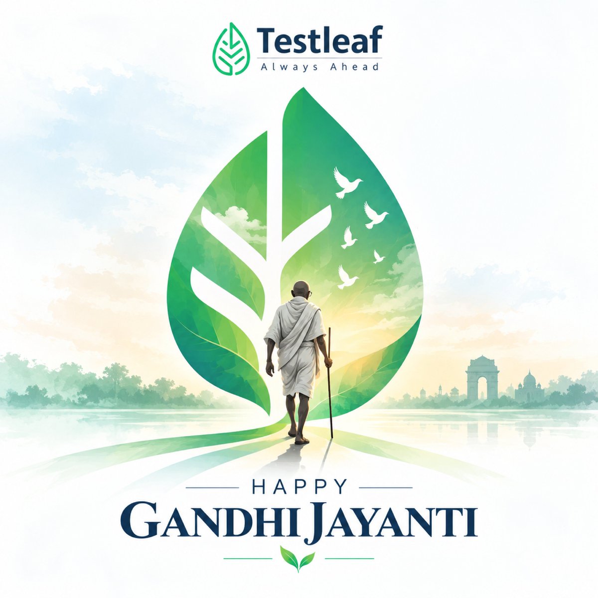 Testleaf1's tweet photo. 🇮🇳 Truth. Peace. Non-Violence.

On this Gandhi Jayanthi, let’s remember the values and principles of Mahatma Gandhi and strive to bring positivity, kindness, and peace into our everyday lives. 
Wishing everyone a Happy Gandhi Jayanthi! 🇮🇳✨

#HappyGandhiJayanthi #GandhiJayanthi https://t.co/XuxmQ8OyaJ