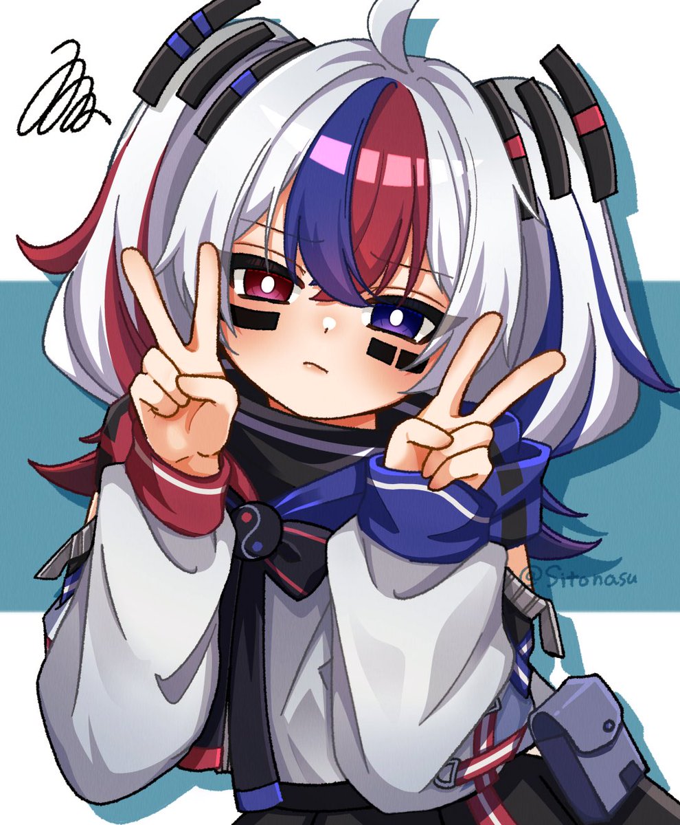 Sitonasu's tweet photo. 「🇰🇷ちゃん、ピースして！」 #国旗娘 https://t.co/Oc9CmWPNfn
