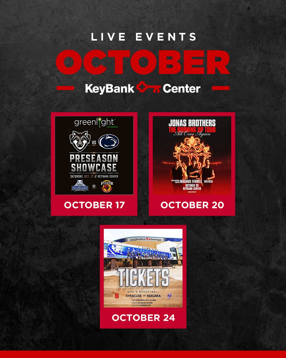 KeyBankCtr's tweet photo. Ready to rock October 👏

Tickets: https://t.co/fDNL86OkT1 https://t.co/OpcG00AnjJ