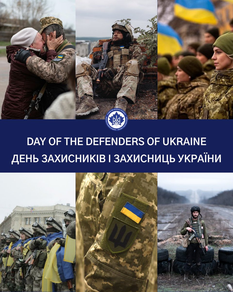 ukrcancongress's tweet photo. On October 1, we honour the brave Ukrainian patriots who through the centuries have fought for the freedom and independence of Ukraine. Today, Russia wages a genocidal war of aggression against Ukraine. On this Day of the Defenders of Ukraine, we ask God to grant Ukraine victory. https://t.co/4GOUfDjrlw