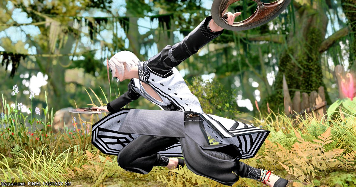 FF14Jam6's tweet photo. 機工が60になりまして、リムサでお姉さんにナンパされて踊り子も出来るようになりました！
ワーィ🎉
しかしこの髪型ほんと頑張らないと顔見えないな(笑) https://t.co/VhUnn0K4Gw