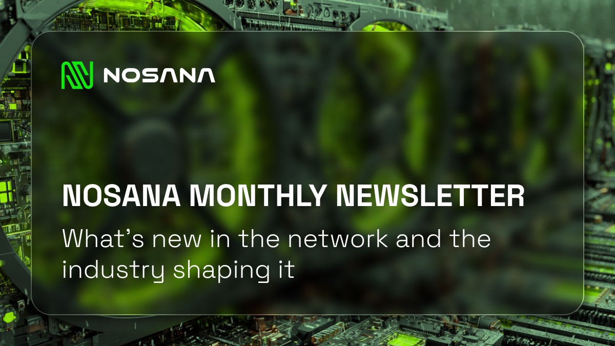 nosana_ai's tweet photo. In case you missed it, here's everything that happened in September at Nosana. 

Spoiler: it was a busy month 🙌

New MCP server, refreshed dashboard, RTX 4090/5090 provider campaign, builders across Singapore, Tokyo and Seoul, and more: https://t.co/8iGQO2reCc https://t.co/zoxp8Jk1FD