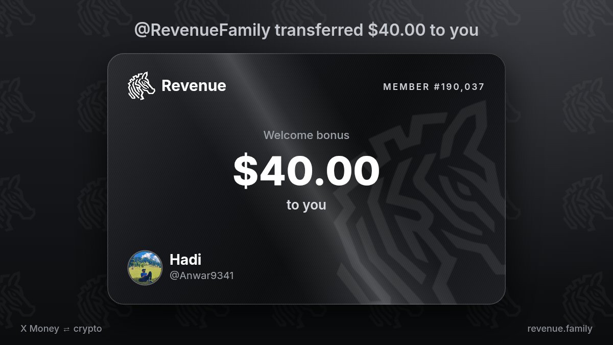 Anwar9341's tweet photo. Fresh $40.00 from @RevenueFamily https://t.co/bAnGUlJiTt