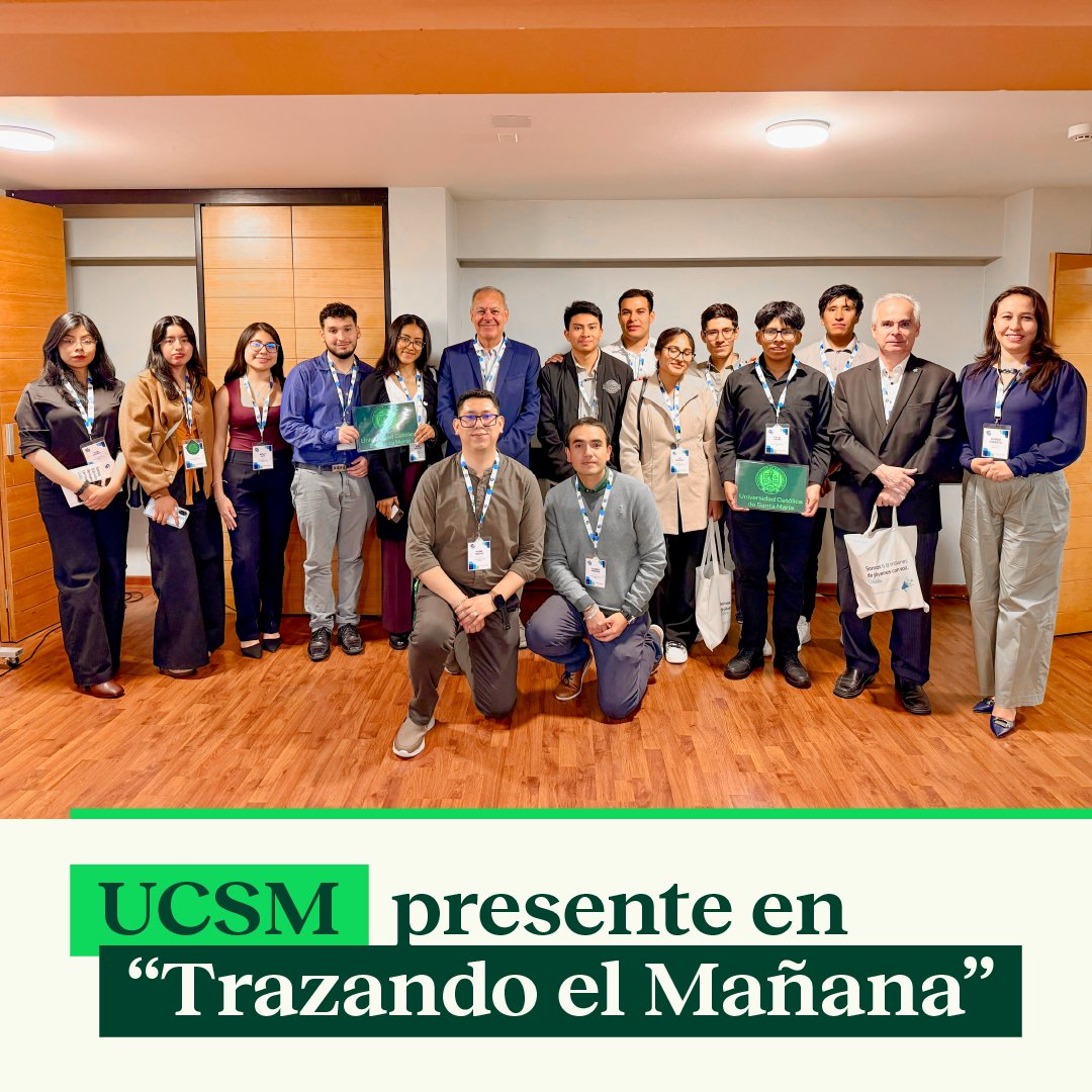 UCSM_oficial's tweet photo. 🌎💚 #UCSM | 𝑬𝒔𝒕𝒖𝒅𝒊𝒂𝒏𝒕𝒆𝒔 𝑺𝒂𝒏𝒕𝒂𝒎𝒂𝒓𝒊𝒂𝒏𝒐𝒔 𝒑𝒓𝒆𝒔𝒆𝒏𝒕𝒆𝒔 𝒆𝒏 ❞𝑻𝒓𝒂𝒛𝒂𝒏𝒅𝒐 𝒆𝒍 𝑴𝒂𝒏̃𝒂𝒏𝒂❞

Estudiantes de Ingeniería Civil y Psicología de la UCSM representaron a nuestra Universidad en este encuentro nacional realizado en Lima, donde participaron en debates desarrollados bajo el formato de las Naciones Unidas.

La experiencia fortaleció sus capacidades de liderazgo, pensamiento crítico, comunicación, argumentación y toma de decisiones, permitiéndoles desenvolverse en escenarios de diálogo y análisis sobre temas de interés nacional.

✨ 𝗘𝘅𝗽𝗲𝗿𝗶𝗲𝗻𝗰𝗶𝗮𝘀 𝗾𝘂𝗲 𝗳𝗼𝗿𝗺𝗮𝗻 𝗲𝘀𝘁𝘂𝗱𝗶𝗮𝗻𝘁𝗲𝘀 𝗽𝗿𝗲𝗽𝗮𝗿𝗮𝗱𝗼𝘀 𝗽𝗮𝗿𝗮 𝗱𝗶𝗮𝗹𝗼𝗴𝗮𝗿, 𝗽𝗿𝗼𝗽𝗼𝗻𝗲𝗿 𝘆 𝗰𝗼𝗻𝘁𝗿𝗶𝗯𝘂𝗶𝗿 𝗮 𝗹𝗮 𝗰𝗼𝗻𝘀𝘁𝗿𝘂𝗰𝗰𝗶𝗼́𝗻 𝗱𝗲𝗹 𝗳𝘂𝘁𝘂𝗿𝗼 𝗱𝗲𝗹 𝗽𝗮𝗶́𝘀.

#UCSM #SentimientoSantamariano #IngenieríaCivilUCSM #PsicologíaUCSM #Liderazgo #FormaciónIntegral