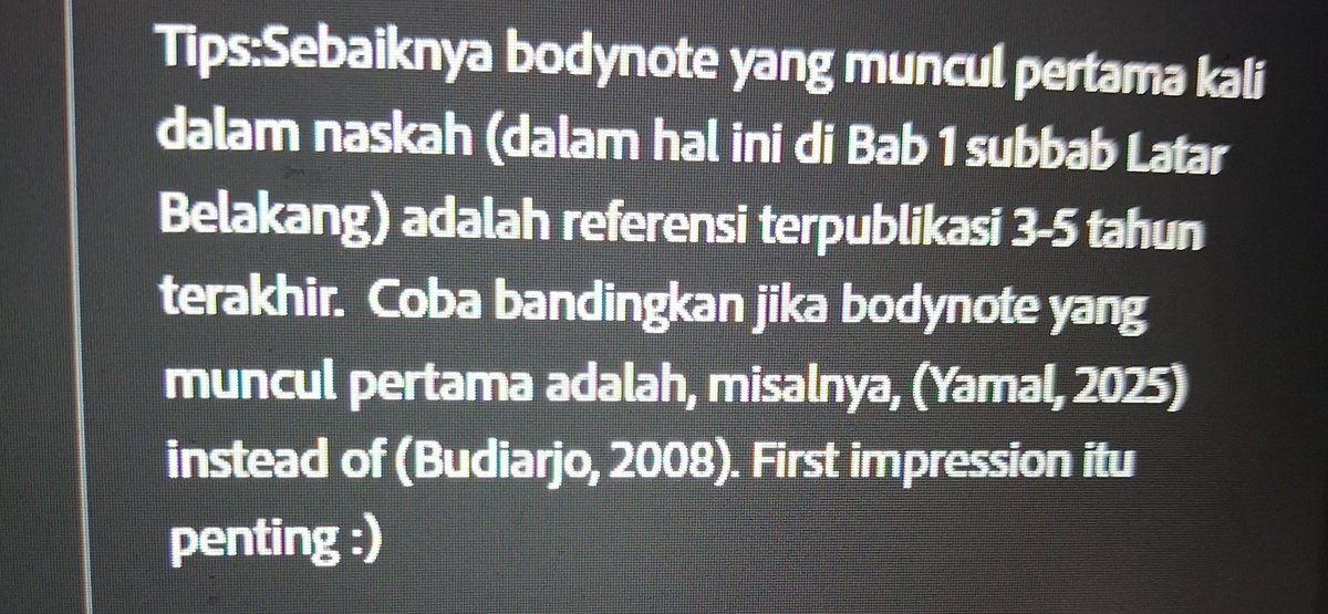 RaflyExe's tweet photo. Tips ges dari dosen https://t.co/z00C1yBoLf
