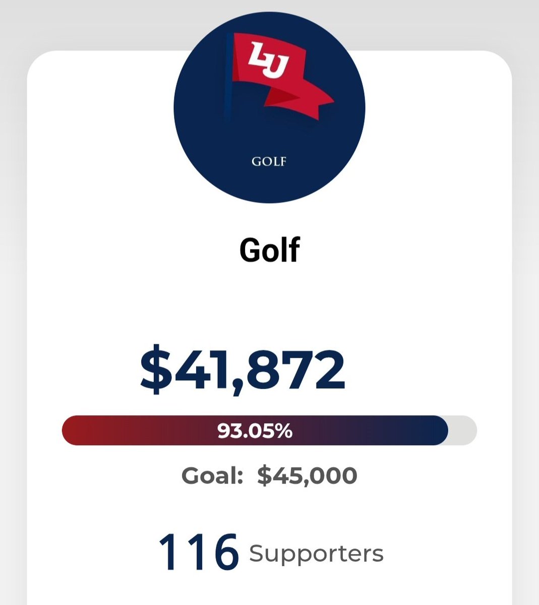 LibertyGolf's tweet photo. Thank you Flames Nation for your support of @LibertyFlames and our men's golf program.
#LibertyGives
#CommitToSomethingSpecial https://t.co/aOt7LRILtS