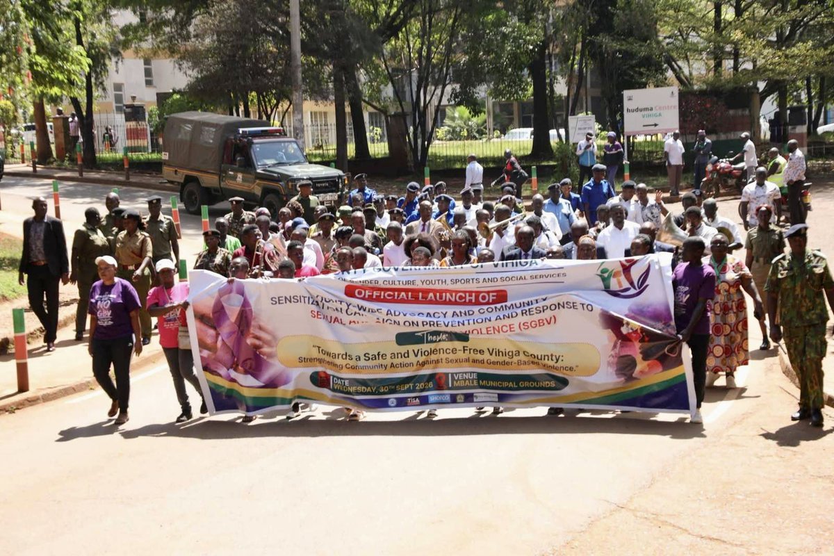 TISAKenya's tweet photo. We graced the launch of Vihiga’s six-month County-wide SGBV Campaign, bringing together the Governor, Deputy Governor, Principal Secretary for Gender and Affirmative Action, Judiciary, survivors, widows, civil society and communities.

The message was clear: enough is enough, but ending SGBV requires more than condemnation. It requires sustained public investment and action.

Vihiga carries a painful burden of SGBV, child abuse and molestation. Behind every statistic is a survivor whose life has been disrupted and whose voice is too often unheard. TISA called on the County Government to prioritise the completion and operationalisation of Vihiga Level 5 Hospital, so survivors can access medical care, forensic services, psychosocial support and effective referral systems.