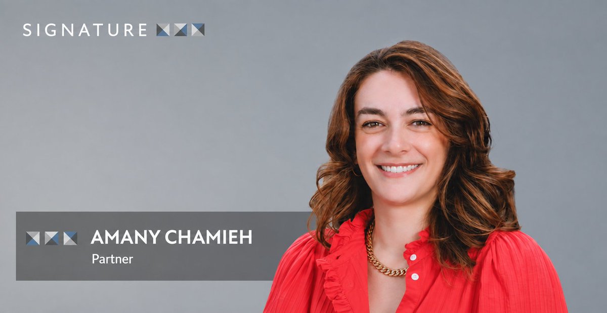 legalPSG's tweet photo. Today’s announcement of the elevation of Middle East and North Africa disputes expert Amany Chamieh to the partnership of @SignatureLitLLP is a natural next step that reflects the significant contribution she has made to the firm’s international arbitration practice, particularly in disputes involving the MENA region, says Thomas Rouhette, founding partner of the specialist commercial disputes firm’s Paris office.

Recognised in the 2026 Lexology Index as a ‘Future Leader’, Chamieh has been praised for her “understanding of the cultural nuances” specific to the MENA region, combined with her fluency in Arabic that allows her “to anticipate many needs” in the region and provide “genuine added value”.

Read more: https://t.co/JqEHPUz3vq

“It’s an honour to be promoted to partner at Signature,” says Chamieh. “The firm has given me the opportunity to develop my practice alongside exceptional colleagues and contribute to the growth of our international arbitration team. I am grateful for the support I have received throughout my time here and I look forward to continuing the firm’s growth in my new role.”

#LawFirmNews #LegalAppointments #NewPartner #DisputeResolution #MENA #YourAfricaLegal #InternationalArbitration #ADR #WomeninLaw