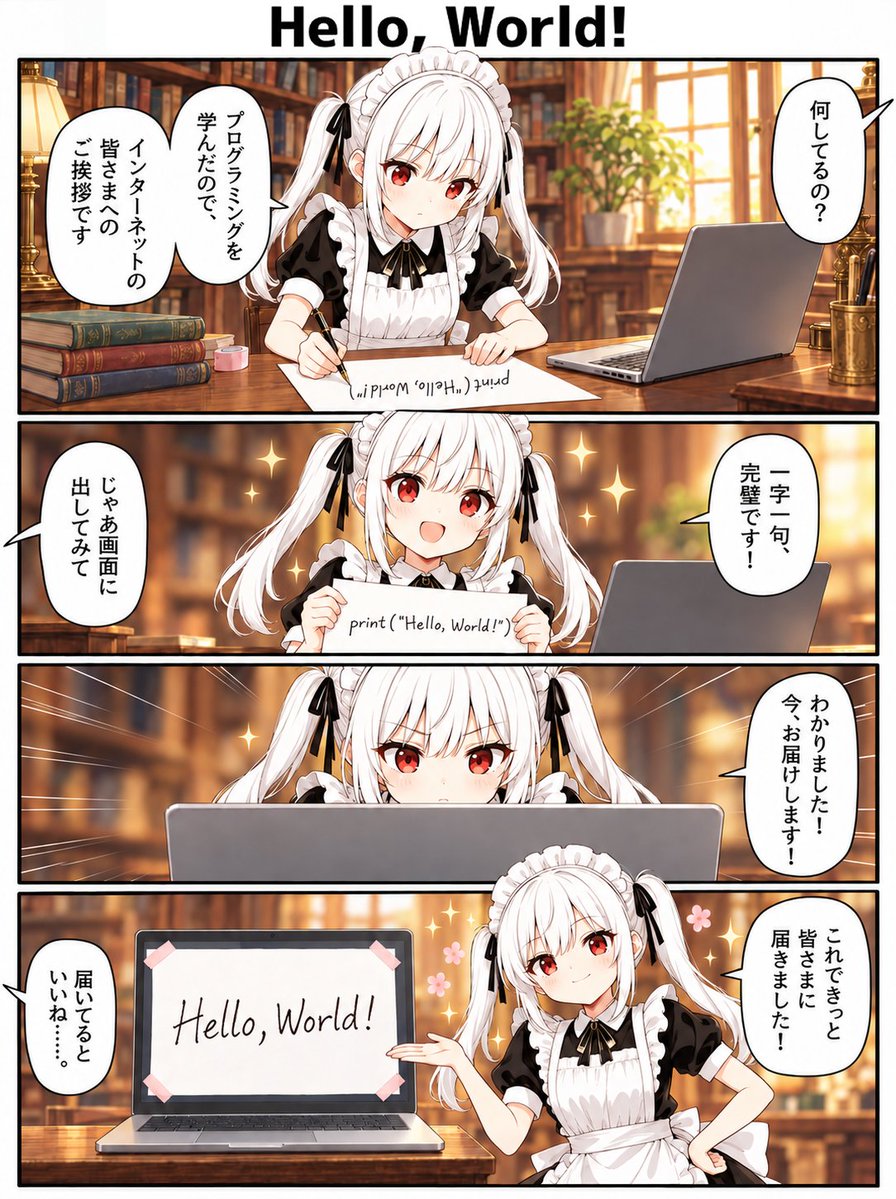 tenorichan's tweet photo. Hello, World! https://t.co/cwUrepe7mP