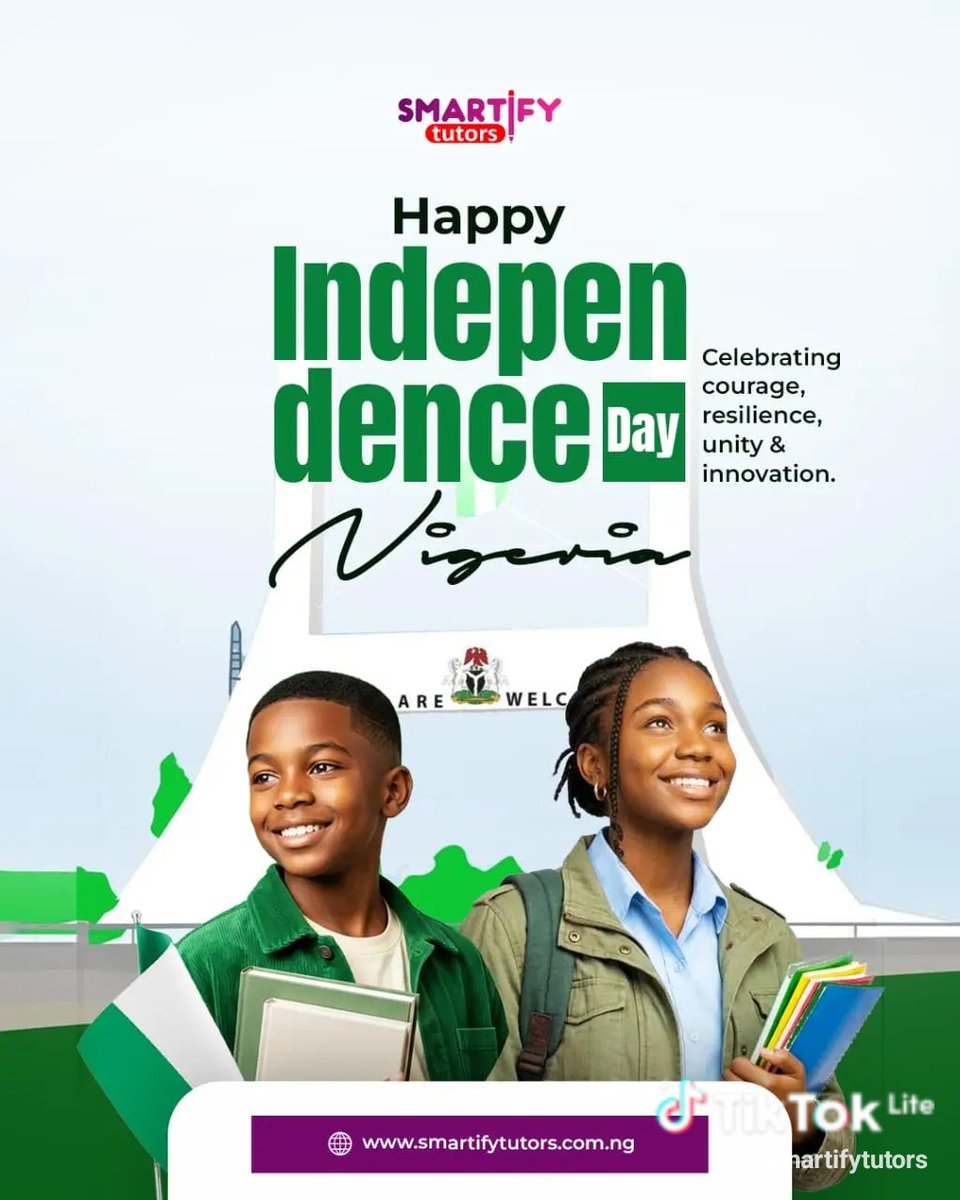 SmartifyTu23419's tweet photo. Happy New Month and Happy Independence Day, Nigeria! 🇳🇬

May October bring you and your family peace, joy, good health, growth and beautiful 
#Happy_new_month_to_you_all https://t.co/cM01Q9OZ9Y