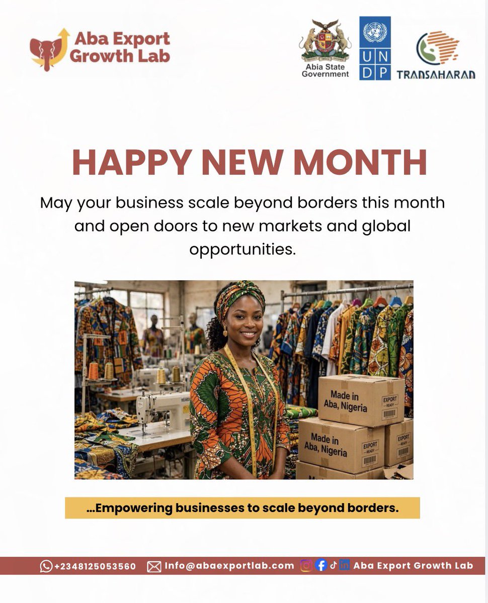 abaexportlab's tweet photo. Welcome to October!

May your business scale beyond borders this month and attract buyers who value quality.

Growing Businesses. Expanding Markets.

#HappyNewMonth #WelcomeOctober #October2026 #AbaExportGrowthLab #AEGL https://t.co/quM0SOrguG