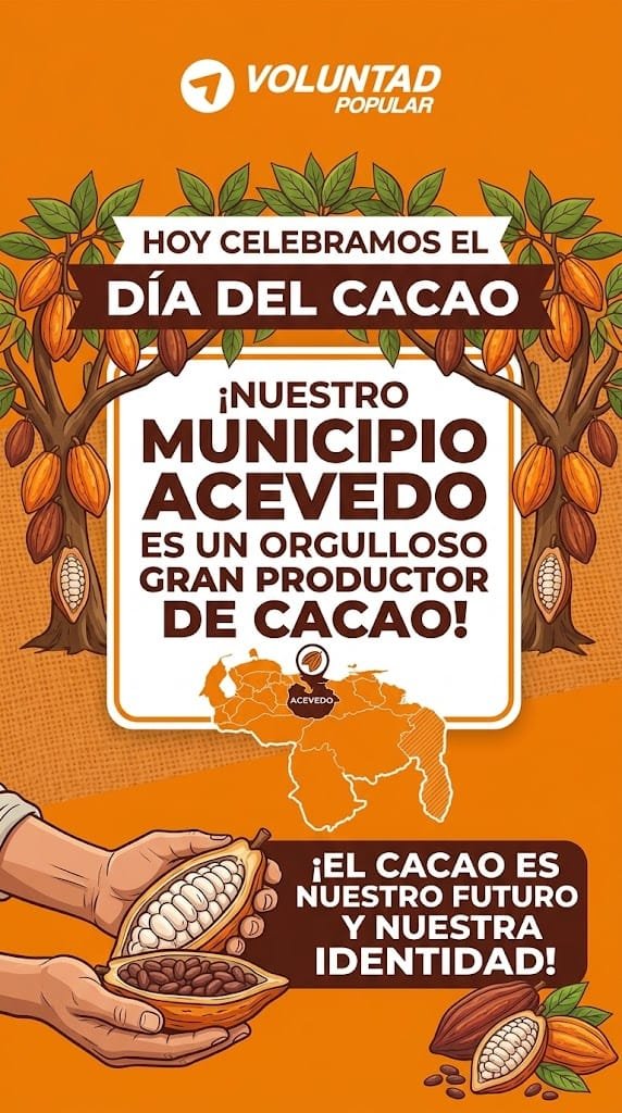 PopularAcevedo's tweet photo. ¡Hoy celebramos el Día Nacional del Cacao! 🍫✨
En el Municipio Acevedo, nos sentimos profundamente orgullosos de ser el corazón cacaotero de la región. Gracias al esfuerzo incansable de nuestros agricultores, mantenemos viva una tradición que es símbolo de excelencia. https://t.co/rJ5tULdHAs