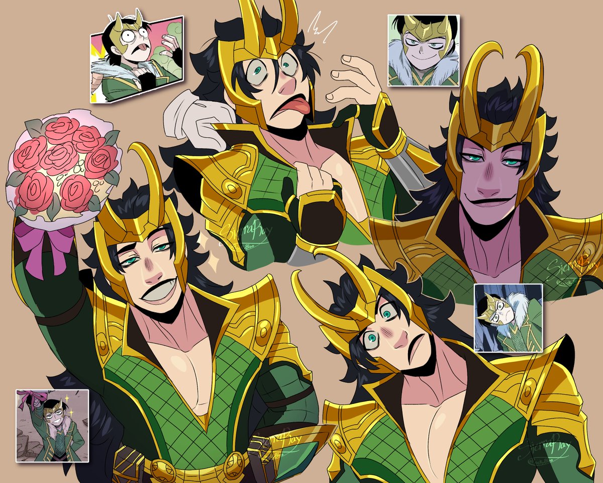 RockehBloo's tweet photo. Tokon Loki expressions based off Double Trouble Loki because I love his expressions in that comic.

#MARVELTōkon #Loki https://t.co/efQ50y7CWJ