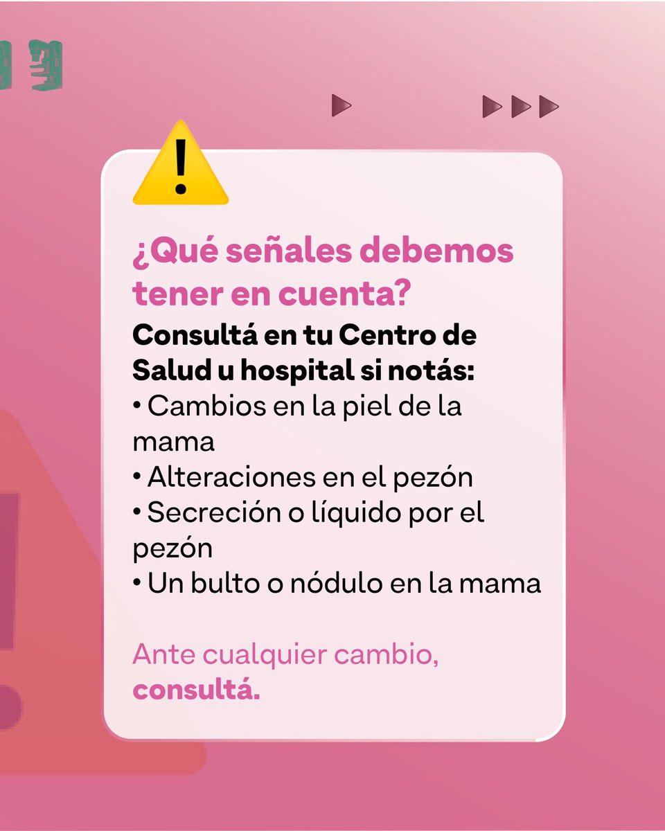 SoleFernandezLP's tweet photo. 👉🏻 Que es clave la detección temprana para su tratamiento y curación
👉🏻 Que si tenés entre 40 y 75 años, te recomendamos realizarte cada 2 años una mamografía https://t.co/m6978YmMFN
