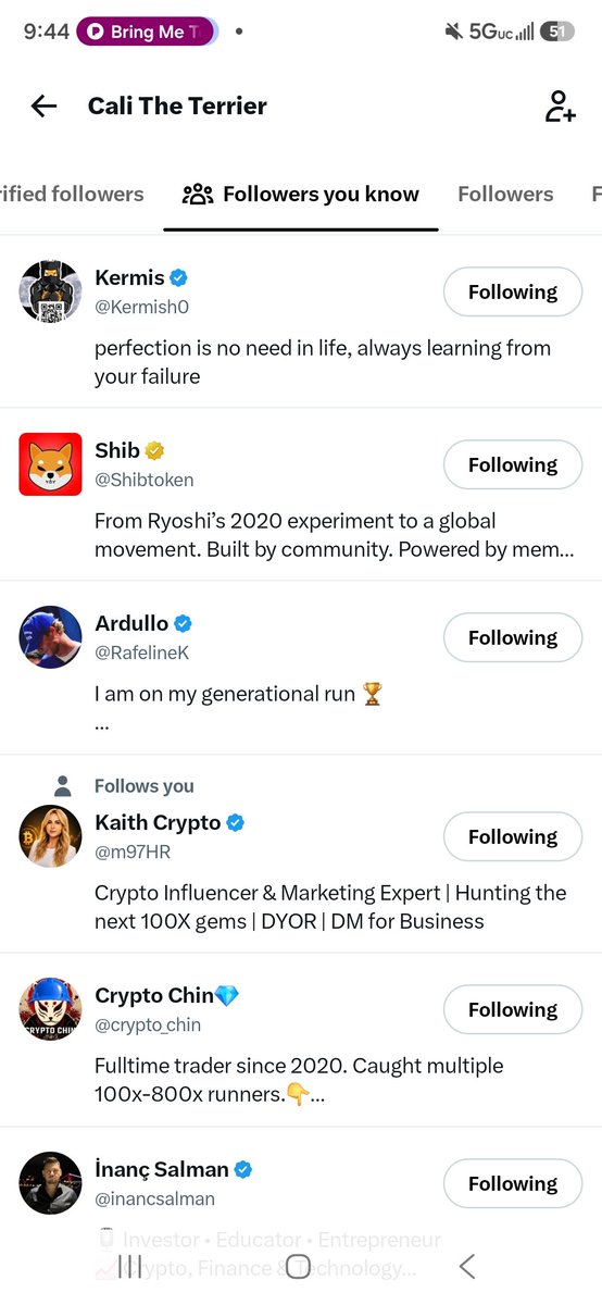 Robonyx777's tweet photo. Shib and maye both follow $CALI Official page that right there should tell you something https://t.co/zvStYrPzwh