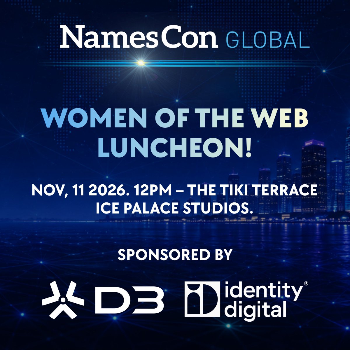 NamesCon's tweet photo. We are thrilled to bring the Women of the Web Lunch back to #CloudFestAmericas and #NamesCon!

Designed as a community gathering rather than simply another conference session, the luncheon creates space for women working across cloud, hosting, domains, agencies, infrastructure, digital services, and the broader Internet ecosystem to meet one another, exchange experiences, and strengthen relationships across parts of the industry that do not always have enough opportunities to connect.

Presenters Include:

Susan Lawrence, DB & Partnerships at @D3inc 
Miriam Schwab, Head of WordPress at @elemntor 
Rachel Sterling, CMO at @IdentityDig  

Sponsored by D3 and Identity Digital Inc.

Learn more here: https://t.co/T4Sx84xG85