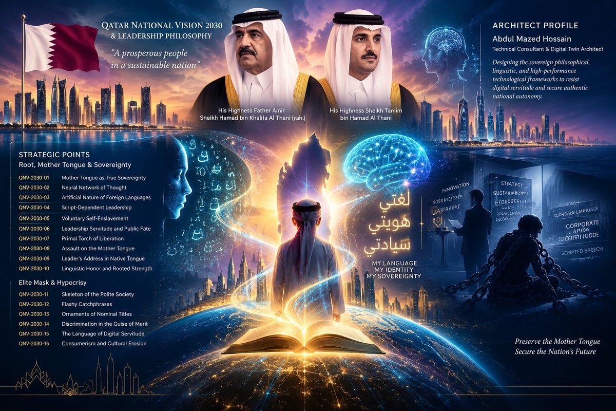 MazedAbdul4j's tweet photo. 🛡️ Defending national sovereignty, linguistic autonomy, and digital independence through the QNV-2030 framework[cite: 2].
💡 "My Language, My Identity, My Sovereignty" — Built for an authentic future by Abdul Mazed Hossain[cite: 2]. https://t.co/DDaYZ8FA5a