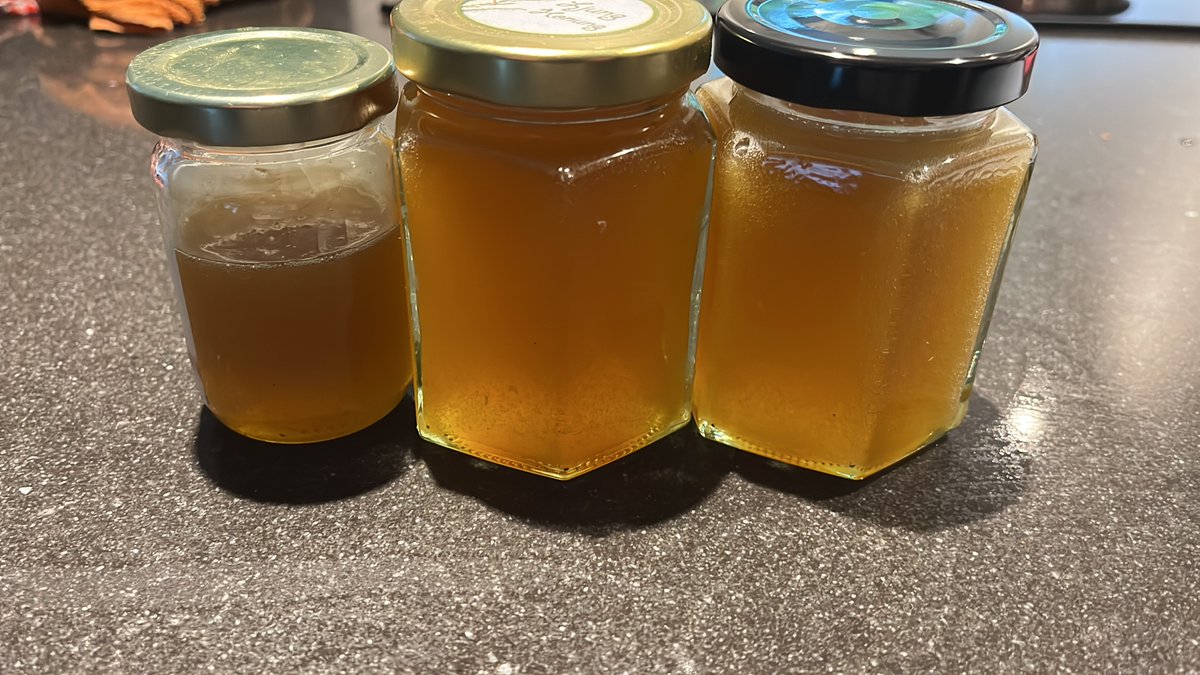 robbertleusink's tweet photo. My bees only made ~2.5 jars this year

Last year the same hives were 70-80% full

This isn't due to climate change
My bees aren't dying of heat

Farmers cut the clover while it's still in bloom

The city council mow the roadsides down to bare earth, on schedule, then plant a few weeds somewhere else and call it 'biodiversity'

The 'extinction' of bees is not climate change, but government policy