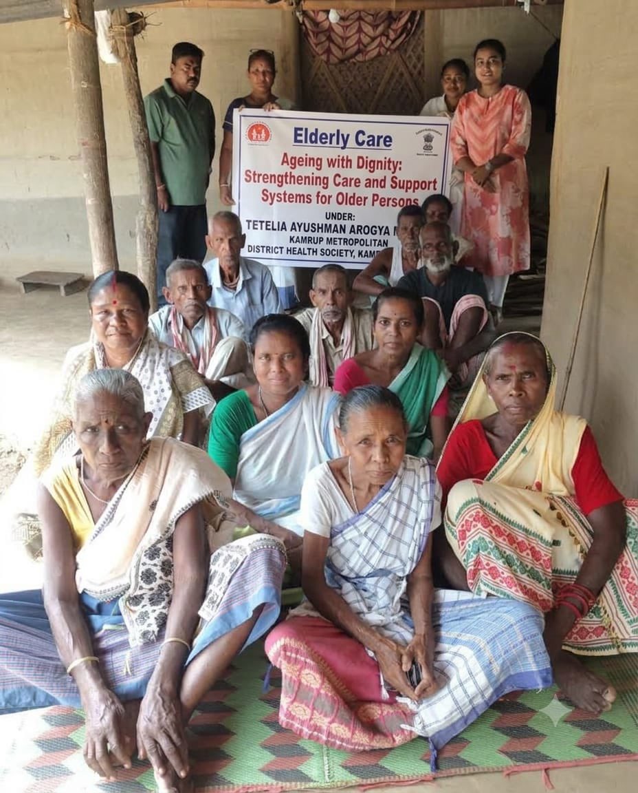 MetroNhm's tweet photo. International Day of Elderly Persons was observed at various Ayushman Arogya Mandir in Kamrup Metro through awareness sessions on healthy ageing and health screening. https://t.co/X3Ud3SaVA2