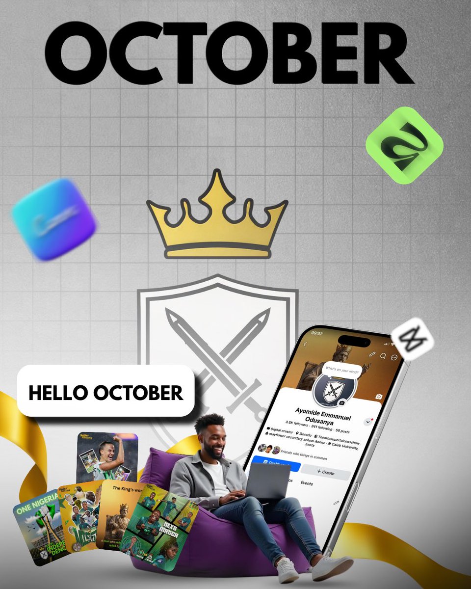 CallmeKiing's tweet photo. Do not forget I am a graphics designer, social media manager and a content strategist 👊 let’s work together.
Happy new month Nigeria
#Motivation #Canva #Affinity #Graphicsdesign #Socialmediamanagement https://t.co/SJX7zCEYF4