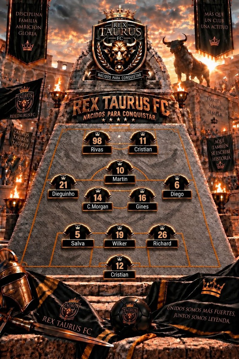 RexTaurusFC's tweet photo. Hoy 1/10/2026

Estamos preparados para la batalla! Participaremos en torneo relampago de @LaCasadeClubes @AFJSpain 

Podreis seguir nuestros partidos en directo, inicio retrasmision 22h.

 Nuestro canal de twitch: rextaurusfc https://t.co/nexrK5eEDg