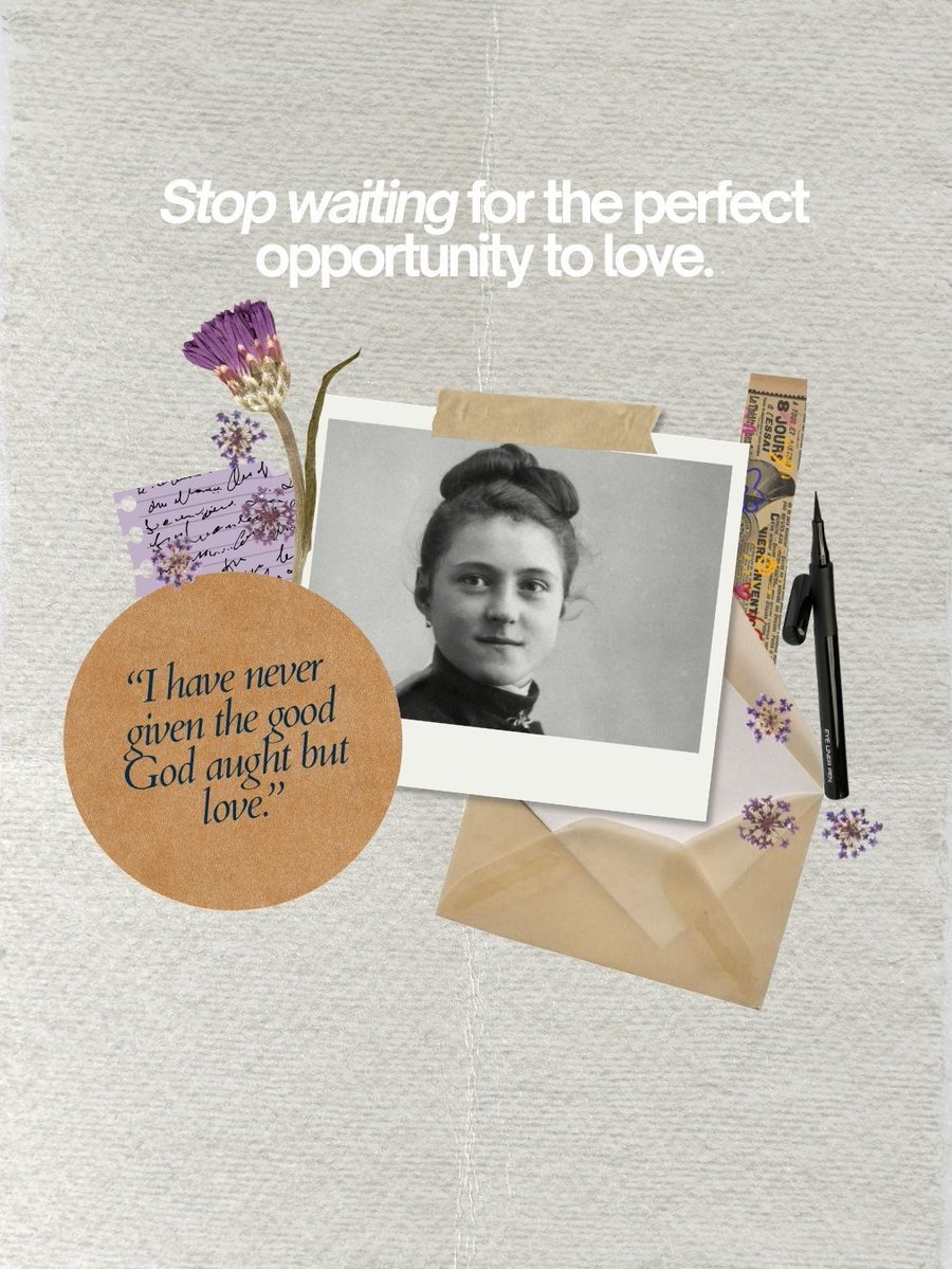 FOCUScatholic's tweet photo. Yes, Lord, we want to be saints, but please be gentle!

Saint Thérèse of Lisieux, patron of FOCUS, pray for us!

#focuscatholic https://t.co/HdtDsy6Fcz