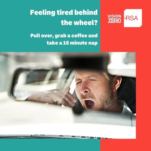 MayoRoadSafety's tweet photo. 🚗💤This Road Safety Week, make the safe choice: NEVER DRIVE TIRED.
Fatigue can seriously affect your concentration, reaction time and ability to make safe decisions behind the wheel.
Arriving late is better than not arriving at all.
#RoadSafetyWeek
#DontDriveTired https://t.co/yyCRVpeoLL