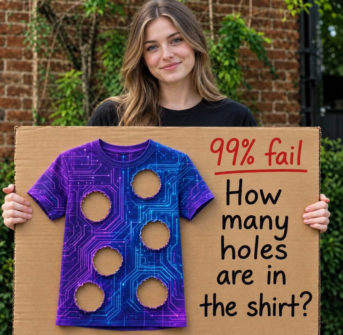 lyra_harper_'s tweet photo. How many holes are in the shirt?

No one has been able to get correctly 

Winner gets
$900

Ends in 24 hours https://t.co/ONqlsR1bgI