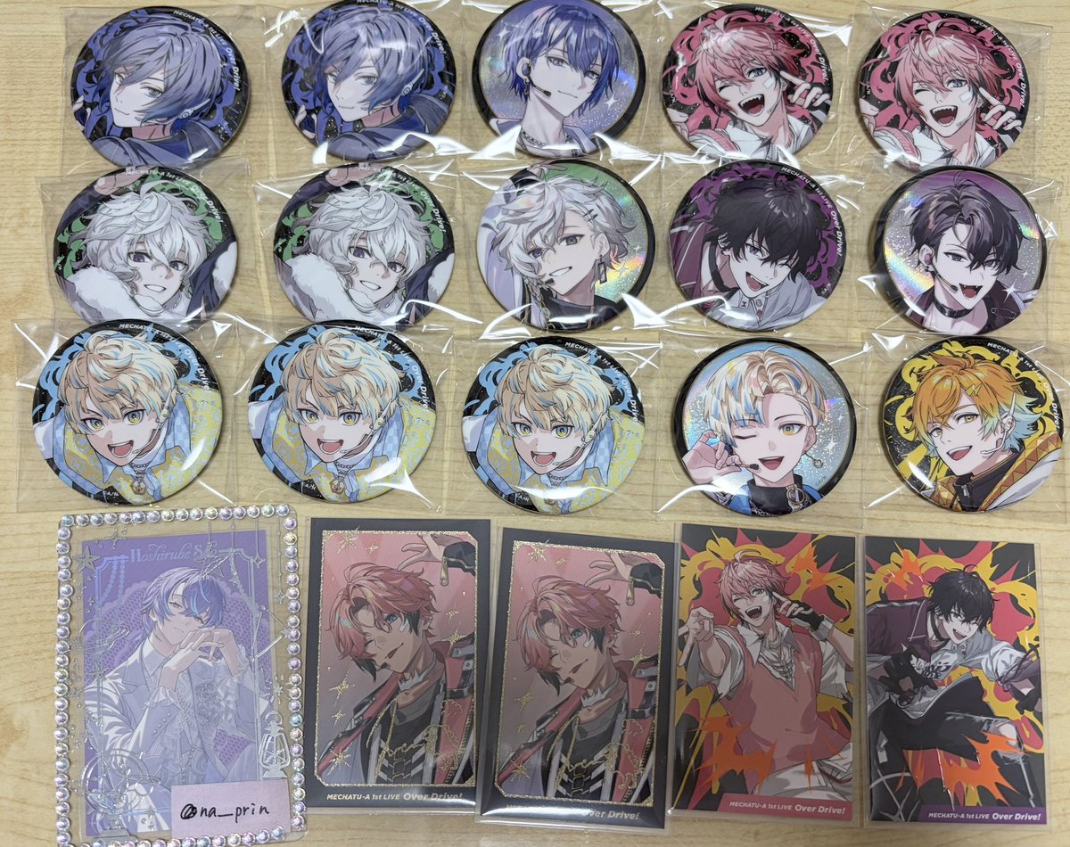 na__prin's tweet photo. 【交換】にじさんじ MECHATU-A Oriens Dytica 1st LIVE "Over Drive!" ランダム缶バッジ ランダムカード 缶バ ランカ チェキ ランチェキ

譲▶︎画像1
求▶︎画像2

10/8（木）までにお取引完遂可能な方
同絵柄優先
郵送または札幌手渡し
条件合う方お気軽にお声がけくださいᐡᴗ͈ ·̫ ᴗ͈ https://t.co/w3S68wMU7z