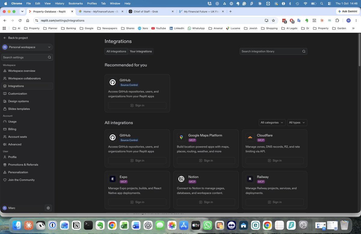 skywalters's tweet photo. @ReplitSupport @amasad @Replit HI

Sorry to say, the issue is back and worse

Please see the screenshots attached

Now all GitHub connections to all my projects are not working, and I can't even reattach them in the integration panes

Regards

Marc https://t.co/dJ36YDrzZl