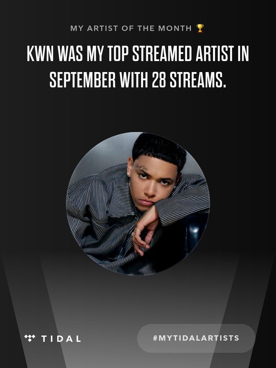 skii346's tweet photo. My top artist in September on @TIDAL was kwn. #MyTIDALartists https://t.co/Agy0C6gfcj