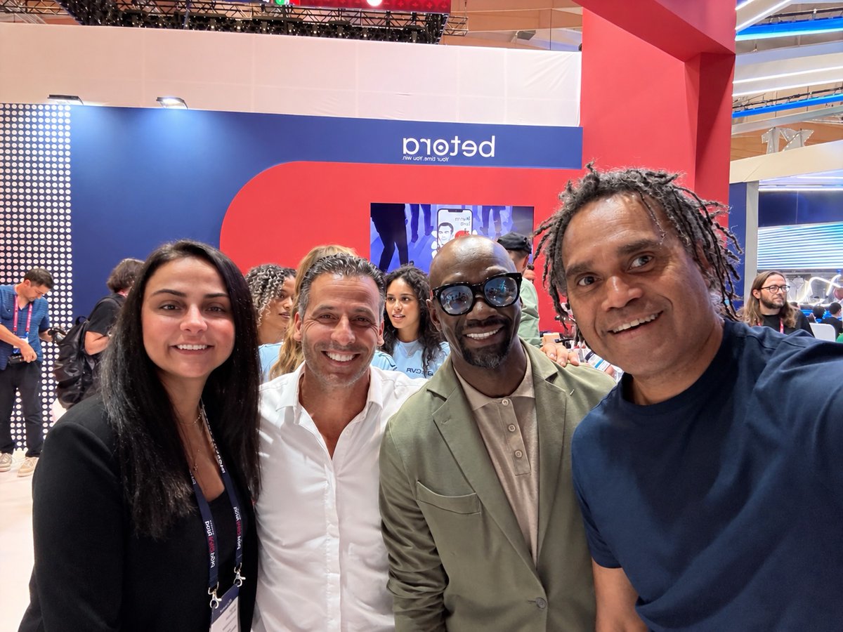 IncomeAccess's tweet photo. Day 3 at #SBCLisbon!🤝
Great catching up with Sunny Yadu and Sarafina Wolde Gabriel from @Rightlander, and meeting football legends Christian Karembeu, Robert Pirès, and Claude Makélélé at the @BetoraGlobal booth.
If you're at SBC Summit, come say hi at booth E216!
#Incomeaccess https://t.co/OQXIFSPqr0