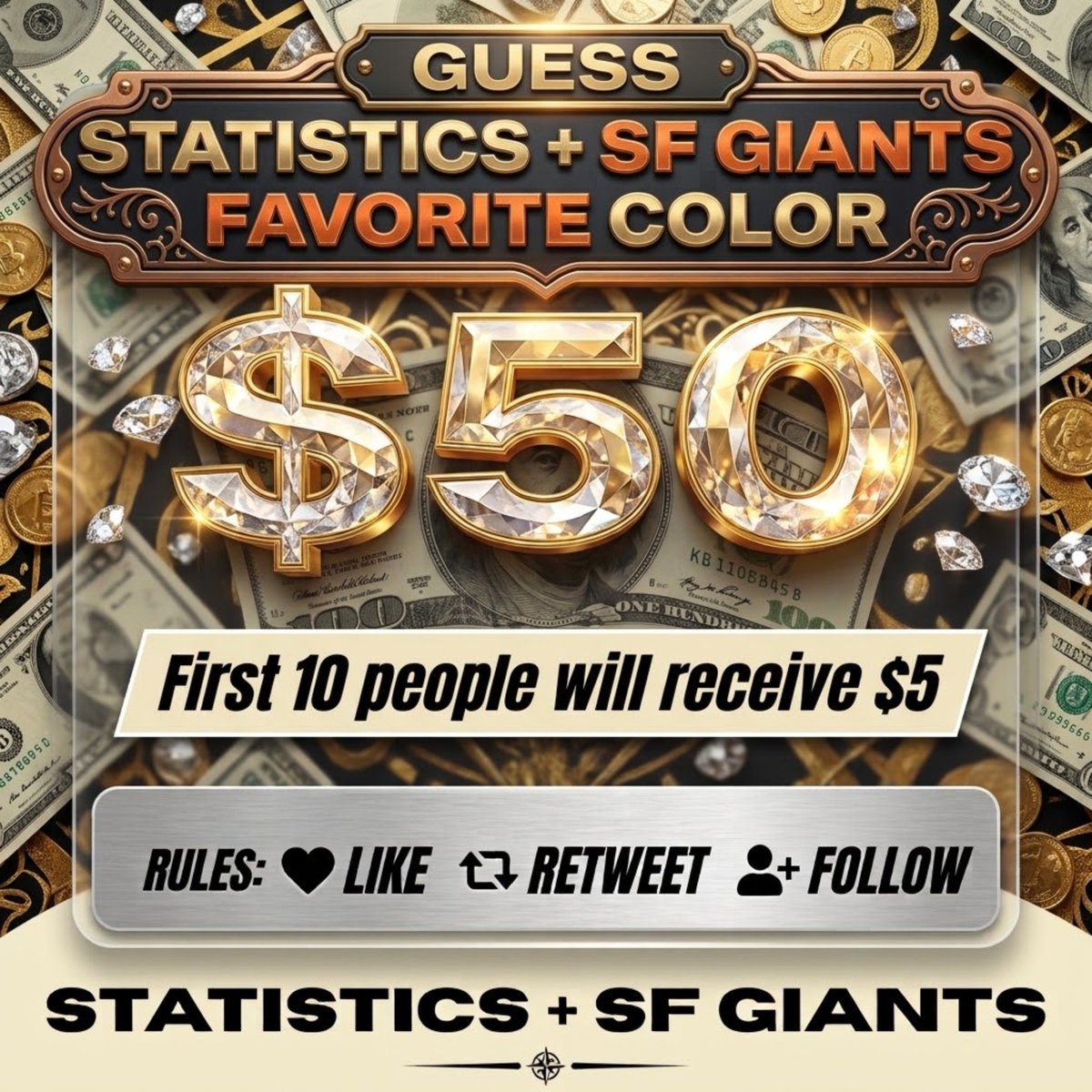 SFGiants2026's tweet photo. WHAT IS MY FAVORITE COLOR?

First 10 people to guess my favorite color win $5! https://t.co/fO4PzV9geE