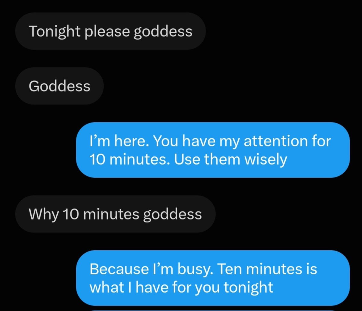 SpoiledEmpressK's tweet photo. Men want unlimited access to women they haven’t earned 10 minutes from.
My attention isn’t scarce because I’m playing hard to get.
It’s scarce because I have a life, businesses, priorities, and standards.
Access to me is a privilege, not a subscription. https://t.co/PV6dvSorF6