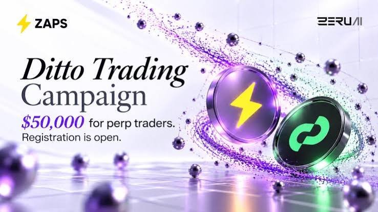 samba_vibe's tweet photo. checked zaps tonight and my first thought was, ok so this is where my wallet history actually matters.

@zerufinance

ditto campaign is live.

4 weeks.

$50k pool.

top 600 get paid.

2,000+ wallets are already in.

what got my attention is that rank is based on zaps, not just trading size.

so the usual "throw volume at it" approach doesn't really work here.

wash trading gets zero.

linked sybil wallets get zero.

that filter only makes sense because they've already scored 320M+ wallets with zscore (0 to 1000).

they know what a real trading trail looks like versus churn.

so my plan is simple.

register on zaps.

grab a ditto referral.

trade the setups i'd take anyway.

see where the score lands.

not saying i will win anything.

just curious how this plays out.

@zerufinance

for anyone who already traded perps through ditto, did your first fill show up as zaps right away or sit pending for a bit?