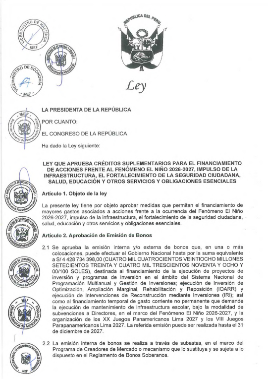 jesusverdeL's tweet photo. #OJO 

El gobierno de la presidenta Keiko Fujimori acaba de hacer el pedido formal de un crédito suplementario por 8 228 millones de soles para impulsar una serie de sectores y cumplir compromisos. El documento de 37 páginas da cuenta de los sectores  con mayor asignación y  sus "prioridades": aviones F16, panamericanos, pensiones para militares y policías.

Defensa: S/ 1,832 millones (Incluye S/ 1,197 millones para la Fase II de Aviones Caza y S/ 499 millones para el pago de pensiones).

Transportes y Comunicaciones (MTC): S/ 1,038 millones

Interior: S/ 1,097 millones en conjunto (S/ 847 millones para pensiones de la Caja Militar Policial + S/ 250 millones para proyectos de inversión).

Educación (MINEDU): S/ 762 millones en total (S/ 525 millones sectoriales + S/ 237 millones asignados al IPD para la organización de los Juegos Panamericanos).

Salud (MINSA / SIS): S/ 691.6 millones en total (combinando Recursos Ordinarios, endeudamiento y financiamiento para el SIS).

Producción (PRODUCE): S/ 506 millones (destinados principalmente a adquisiciones mediante Compras a MYPErú).