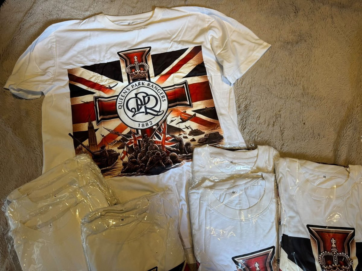 LoftFlags's tweet photo. Uk stock next day delivery 
QPR Remembrance t shirts 
Sizes medium to 3xl 
£20 ￼ https://t.co/H40NqgpBf0