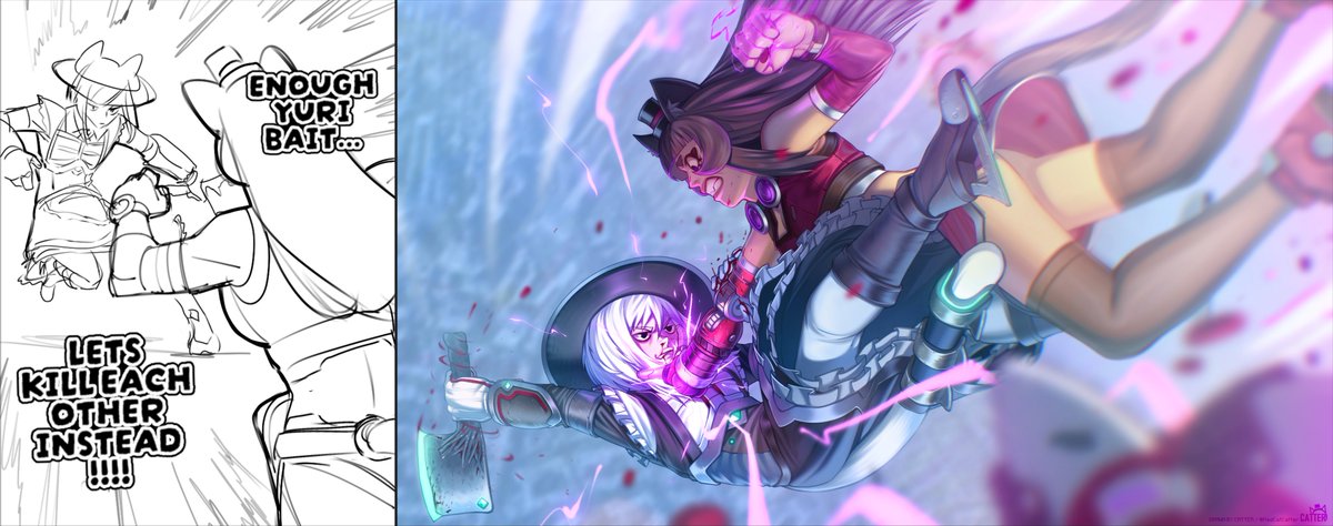 MadCatCatter's tweet photo. ENOUGH YURI BAIT!🥊💥
Little did they know... this too.. is yuri https://t.co/CJxoIQQo8k