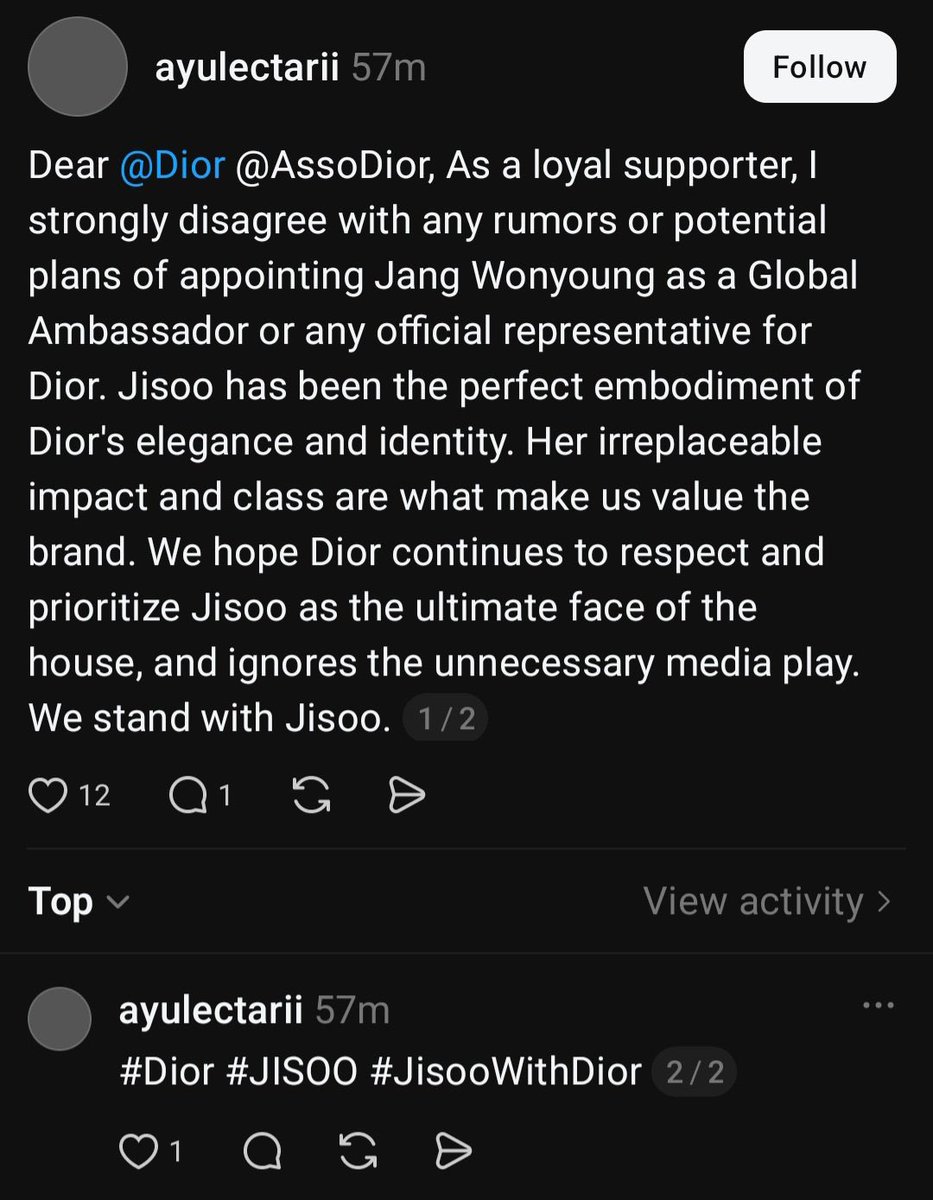 wonciveo's tweet photo. بنجن ضحك خافو😭😭😭😭

عزيزتي ديور بصفتي داعمة مخلصة، أختلف بشدة  مع تعيين وونيونغ سفيرة عالمية أو أي ممثلة رسمية لديور. لطالما كانت جيسو التجسيد الأمثل لأناقة ديور وهويتها. تأثيرها الذي لا يُضاهى ورقيها هما ما يجعلنا نُقدّر العلامة التجارية. نأمل أن تستمر ديور في احترام جيسو+ https://t.co/8ZP0mYCVWP