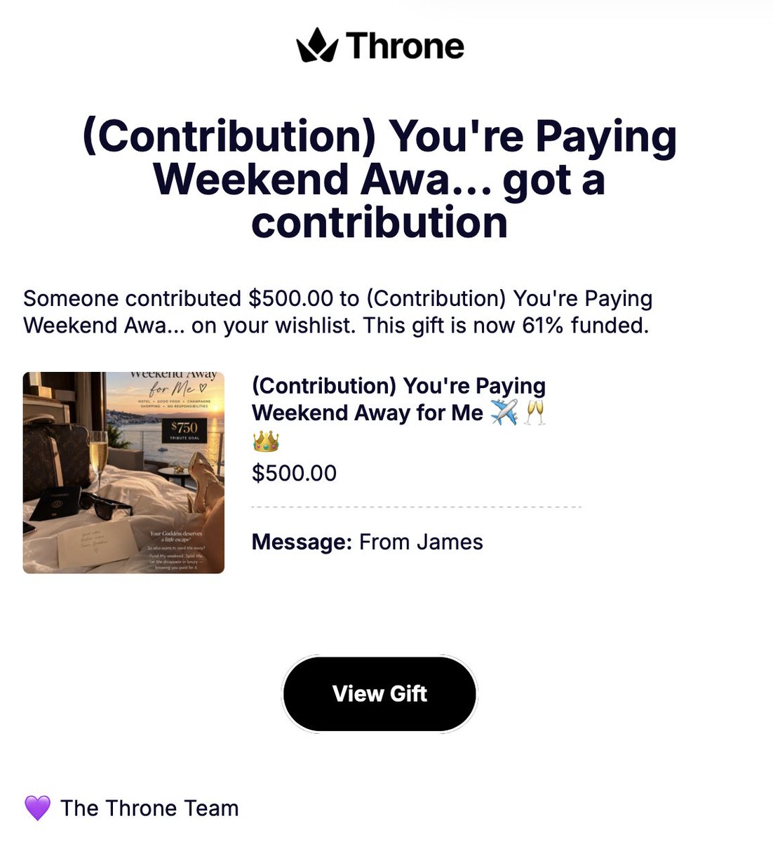GoddessLuxe_nr1's tweet photo. A generous sub already sent $500 toward My getaway. 👑
We’re close — just a little more is needed to make My weekend happen. 💸
Who’s going to help finish it?
https://t.co/lxKjo4NOkF
#contribution #weekend #throne #wishlist #makeithappen #wish #spoilme #sub #findom https://t.co/5l6DQ7JYBz