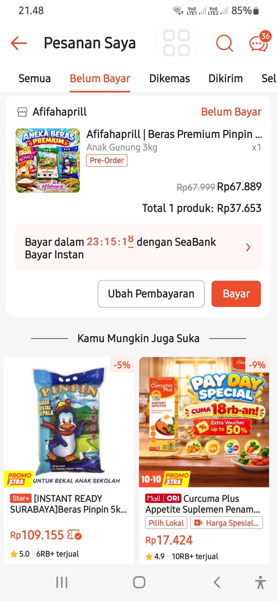 AryaBimafr's tweet photo. @RacunBelanja Bayar gak ya? takut sama aja, soalnya beras biasa disini 10k jg , sama aja https://t.co/GJRbE2xIn1