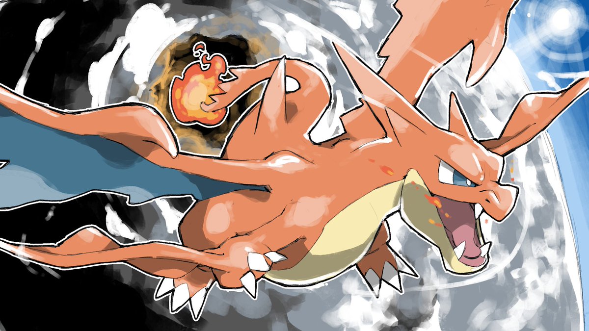 Blacknirrow's tweet photo. Mega Charizard Y https://t.co/fwbVjJHf5x