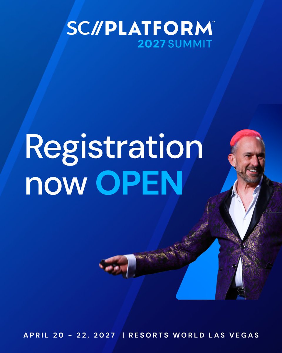 ScaleComputing's tweet photo. Registration is OPEN for SC//Platform™ 2027 Summit! 🎉 We're heading to Vegas April 20–22 to connect, learn, &amp; grow alongside the Scale Computing™ community of industry leaders shaping the future of distributed enterprise. Register now for #Platform27:
https://t.co/qpCVmSbZsR https://t.co/jMaowlngc9