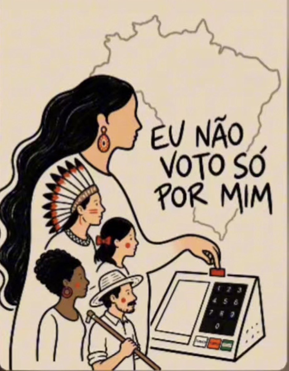 vandawitoto's tweet photo. Neste domingo lembre-se seu voto não é só por você . Sua escolha define a vida de muitas pessoas . Então vote pelas mulheres e meninas, pela natureza e clima . Vote pelo direito de você e outros continuar existindo com água, escola , universidade e comida na mesa. #Eleições2026 https://t.co/reLaRo4F9b