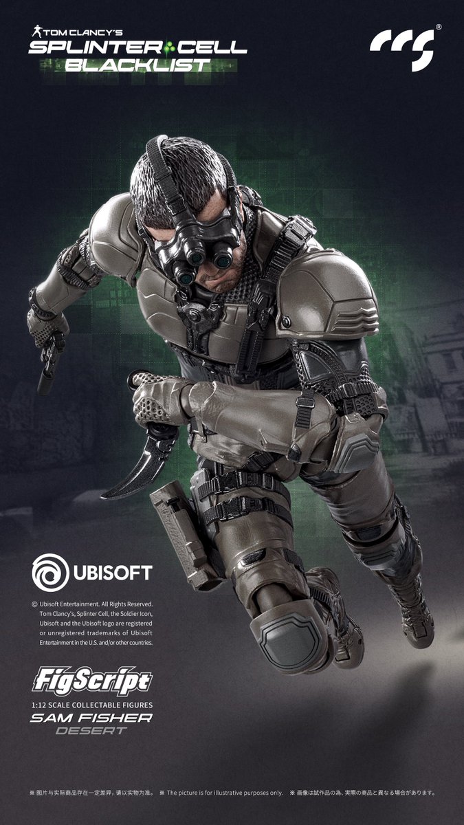 CCS_Site's tweet photo. CCS FigScript Series Sam Fisher (Desert) 1:12 Action Figure From @UBISOFT Splinter Cell : Blacklist. https://t.co/ZtYqP7WeEM