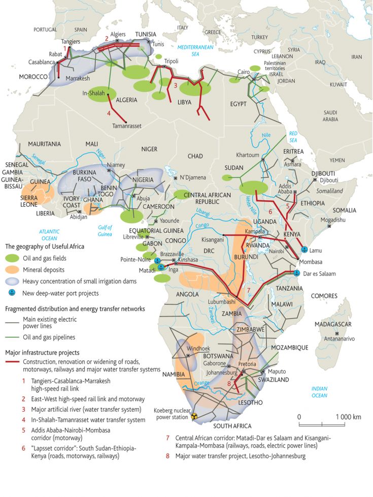 Geopol21's tweet photo. Infraestructura estratégica en África.

África concentra proyectos de minerales, energía y transporte. Corredores ferroviarios, gasoductos y puertos apuntan a convertir al continente en un eje logístico global en el siglo XXI, con importante presencia de inversiones chinas. https://t.co/FJ82WqYjIA