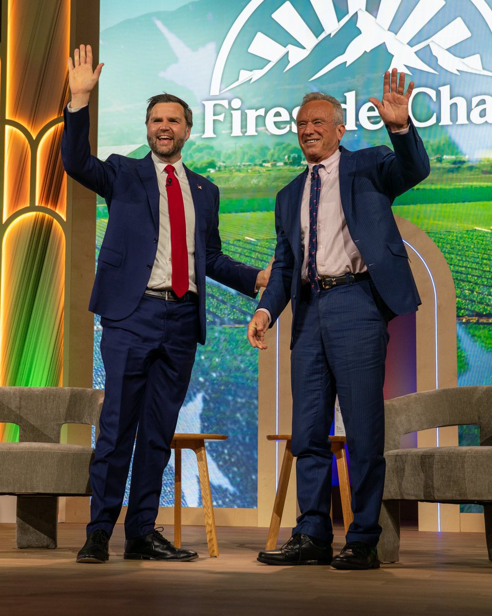 SecKennedy's tweet photo. Thank you, @VP, for joining me onstage at the MAHA Summit. What a tremendous success! https://t.co/7CvfWxVLgp