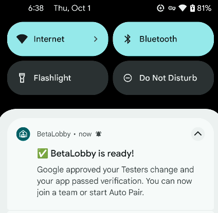 Zeroffffff's tweet photo. I used to see Google's 12 testers / 14 days rule as pure friction.

Then my own closed test started surfacing real problems:
• a tester kept failing because adding a Google Group needs a review
• another hit a group sync delay I'd never noticed

Fixed all three this week. https://t.co/buSbGW5c7U