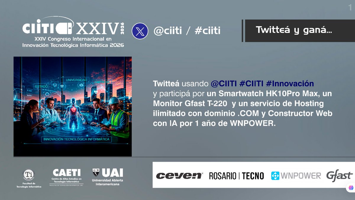 Ciiti's tweet photo. Últimos minutos para participar del Primer Bloque del #CIITI #Innovacion https://t.co/jAU8a2YHM9