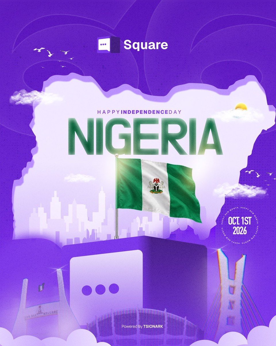 square_ark's tweet photo. Happy new month.
Happy Independence Day, Nigeria 🇳🇬

Today, the rooms on Square should sound like home.

Got a half-finished plan?
A story to tell?
People you need to gist with?

Open a Gist Room.
Bring your people.

October starts in the Square.💜 https://t.co/I4c1mVIIXs